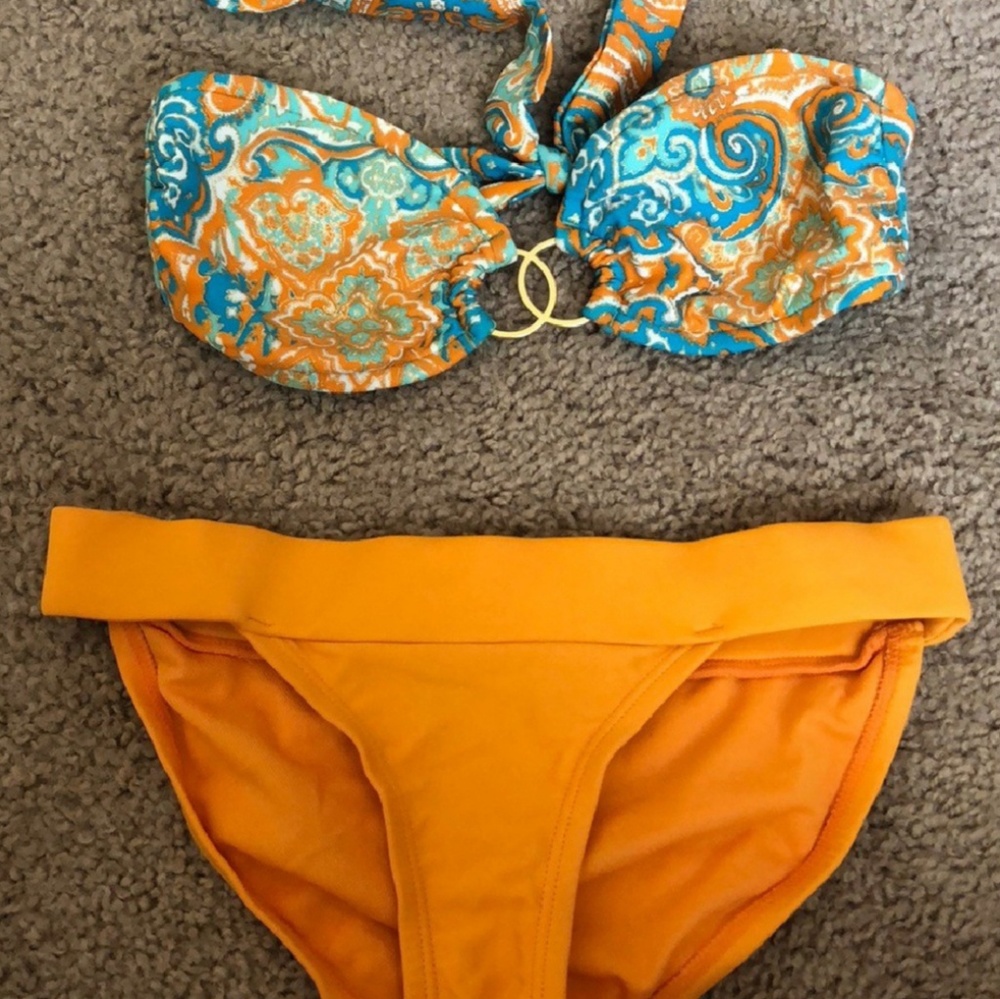 Sassy Orange and Turquoise Bikini